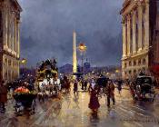 Rue Royale, Concorde Evening - 爱德华·科尔特斯